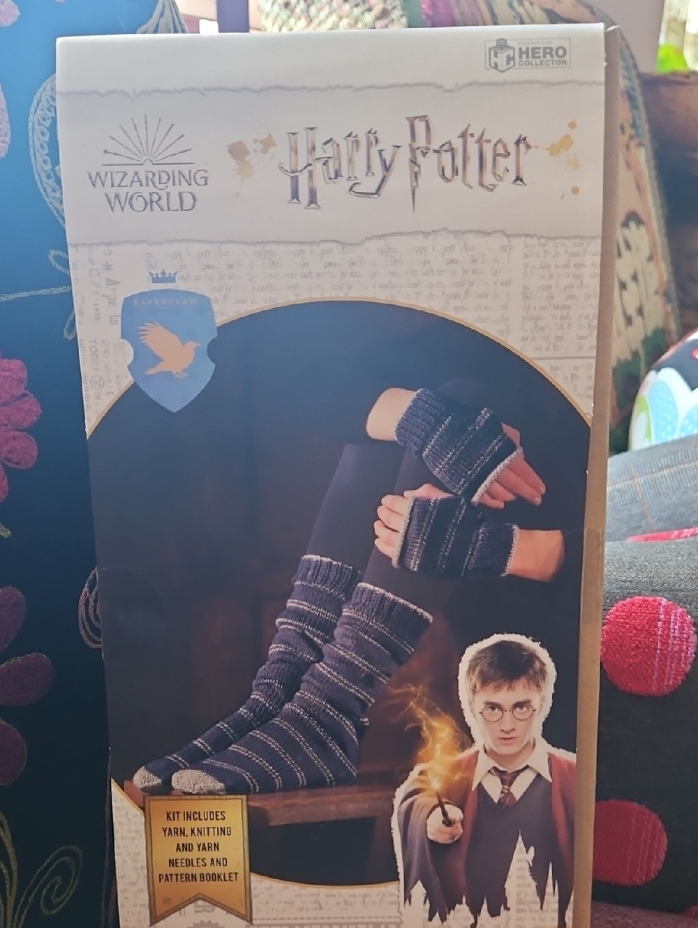 Harry Potter Ravenclaw Knit Socks & Wrist Warmers - Blue Striped